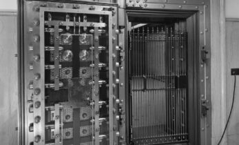 Open black and white architecture technology white building