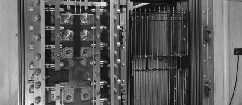 Open black and white architecture technology white building