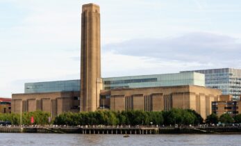 Tate Modern the disused Bankside power station London England UK Europe in the late afternoon