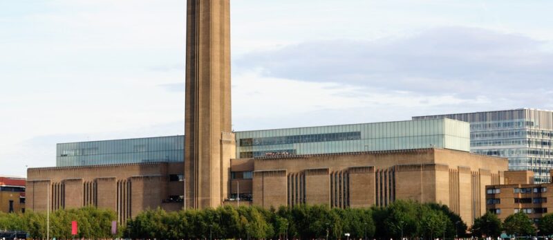 Tate Modern the disused Bankside power station London England UK Europe in the late afternoon