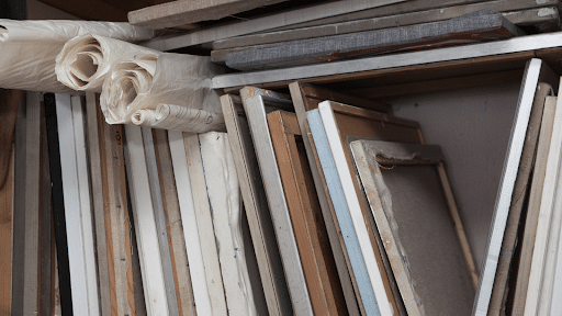 A collection of artwork improperly protected from damage