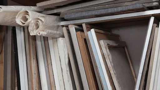 A collection of artwork improperly protected from damage